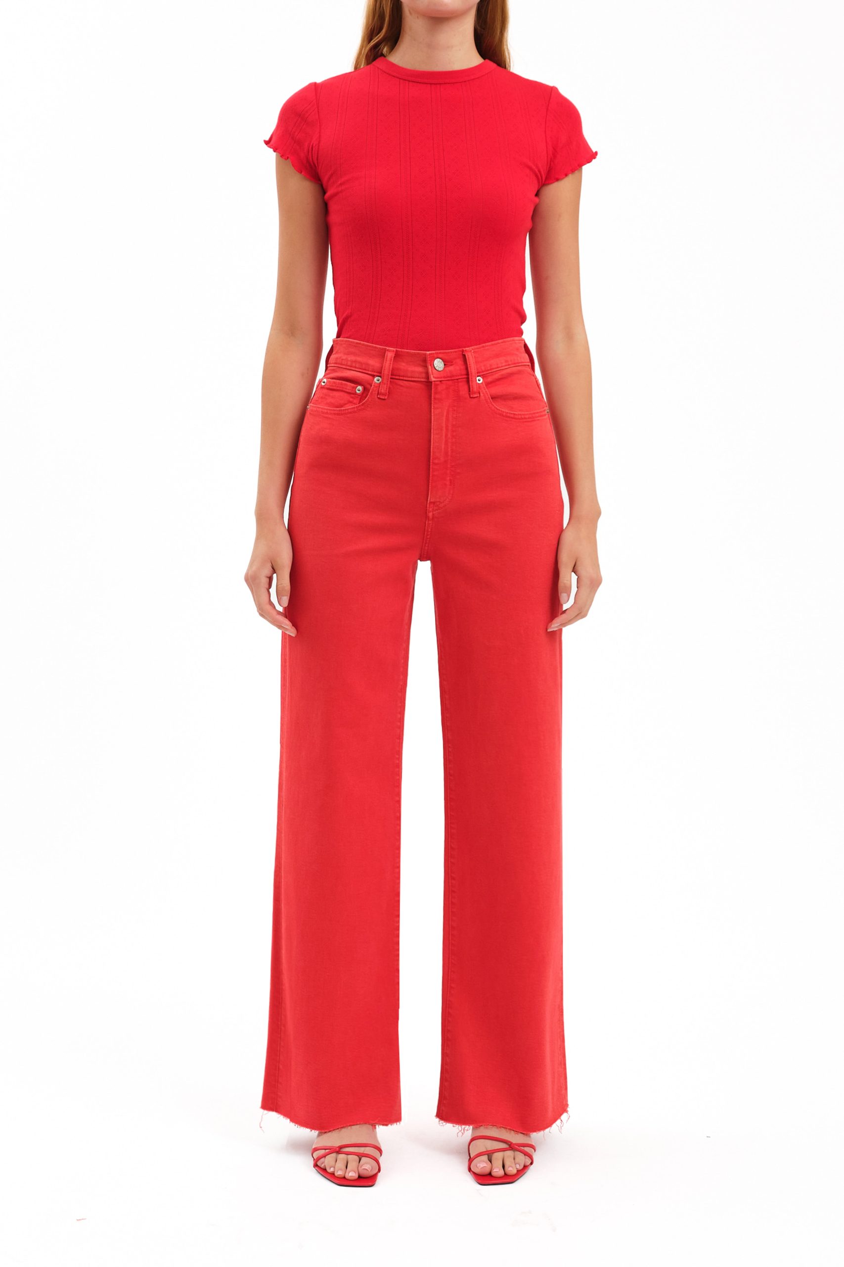 Far Out Wide Leg Jean - Cherry - Image 3