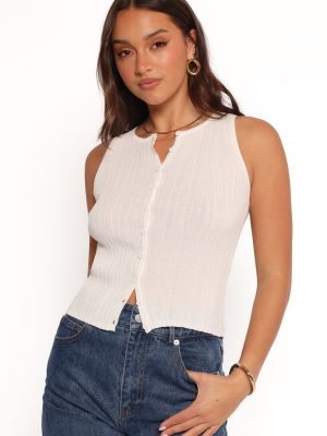 Fairfax Knit Top - White