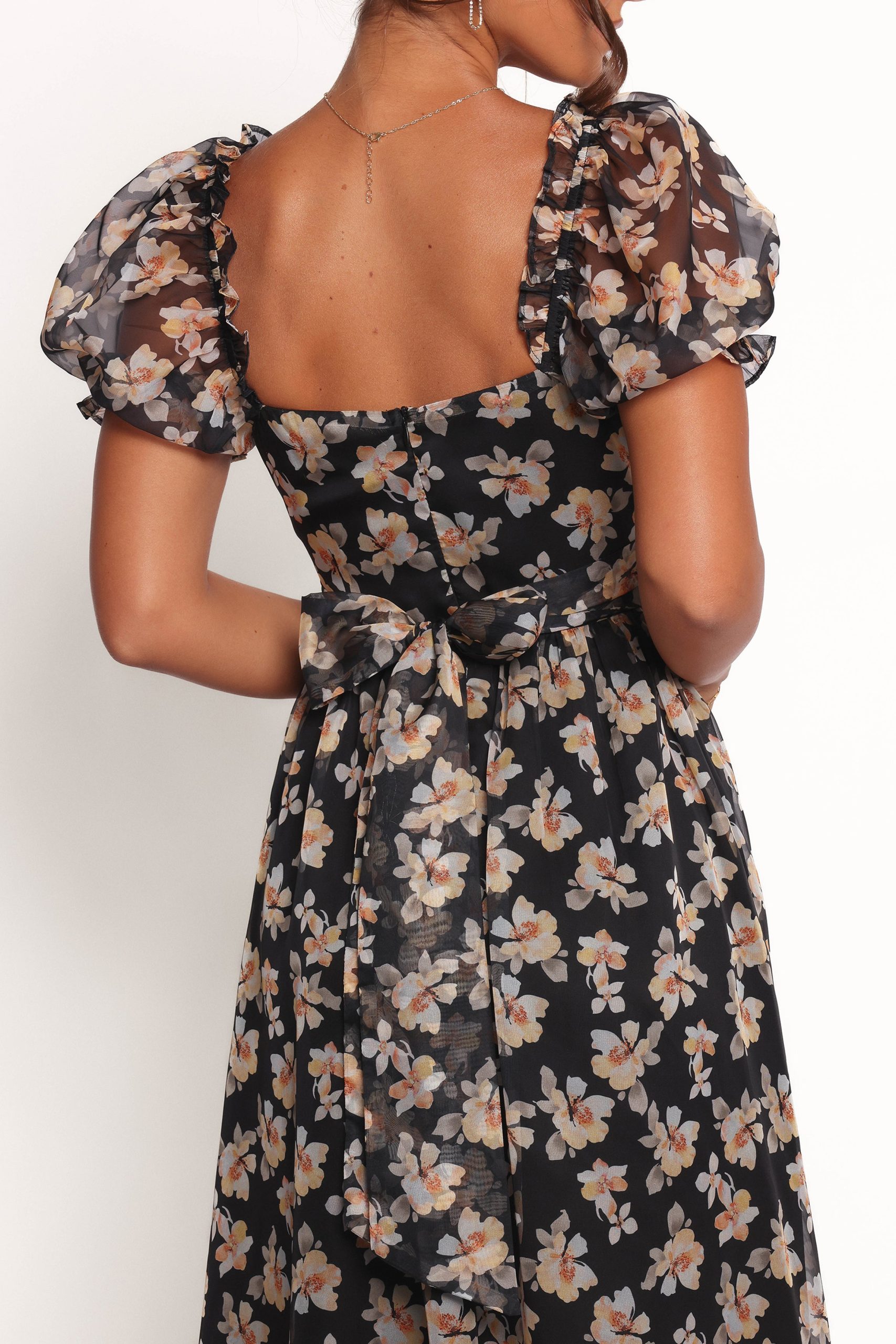 Farryn Maxi Dress - Black Beige Floral - Image 6