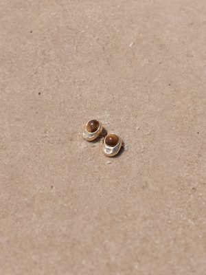 Nova Earrings - Brown/Gold