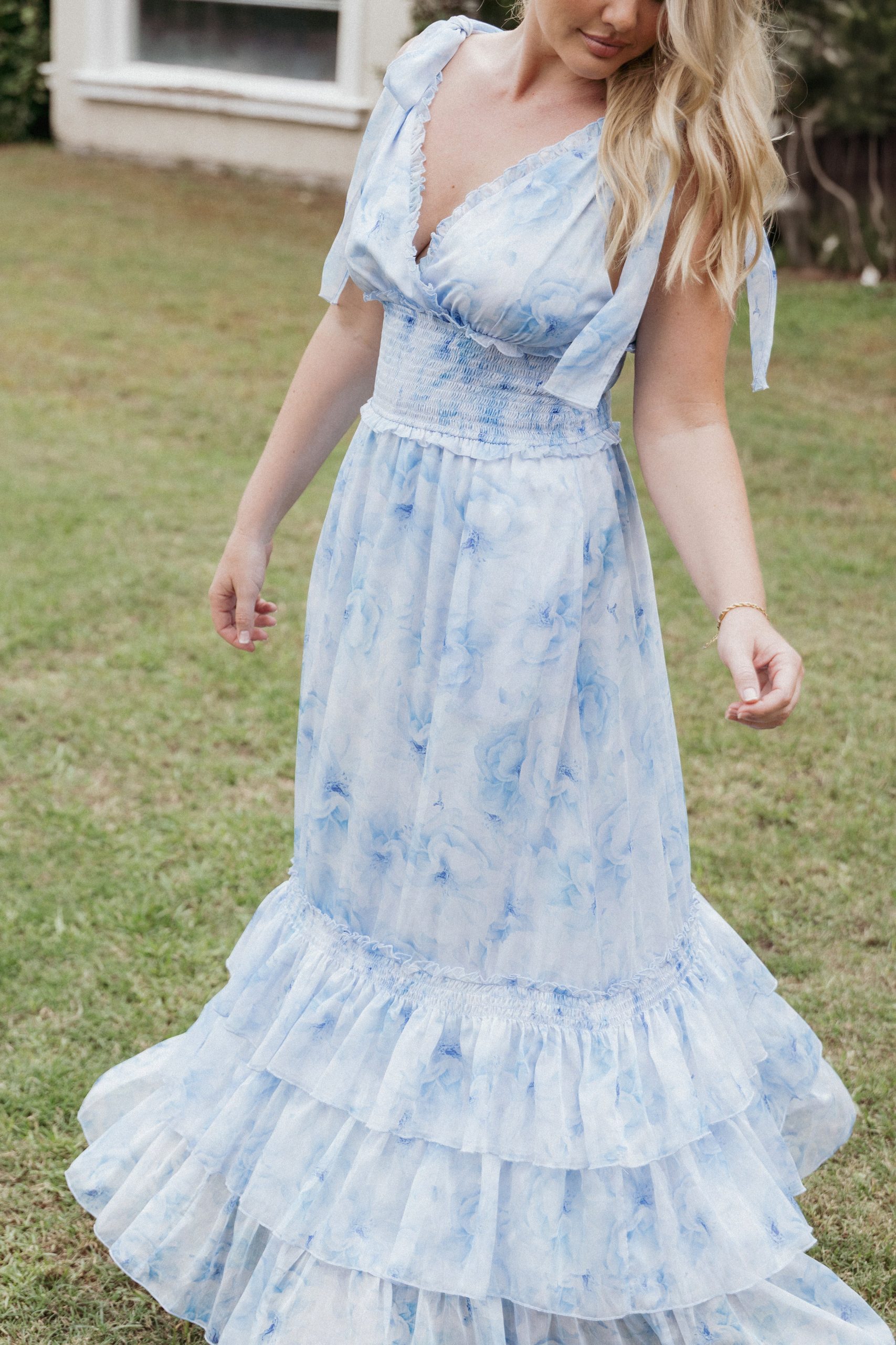 Fionna Maxi Dress - Blue Floral - Image 9
