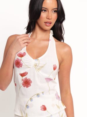 Fletch Halterneck Top - Ditsy Floral