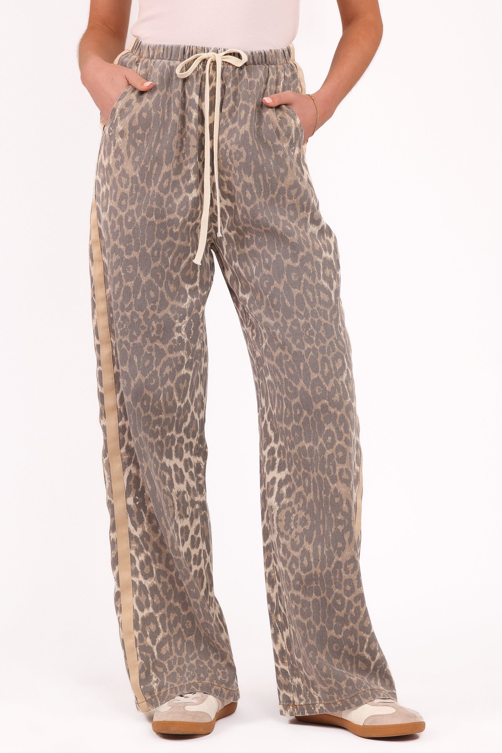Fletcher Denim Racer Pants - Leopard - Image 3