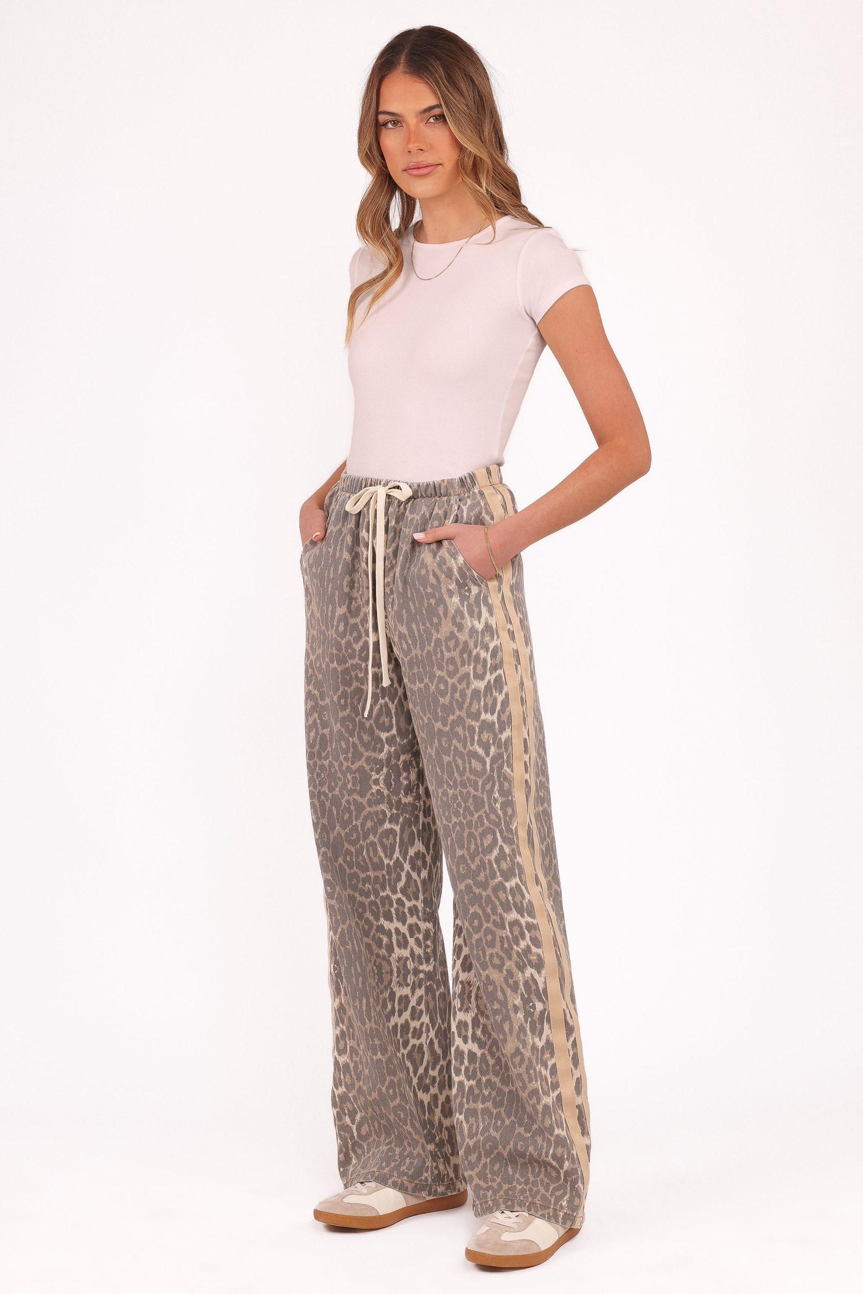 Fletcher Denim Racer Pants - Leopard - Image 4