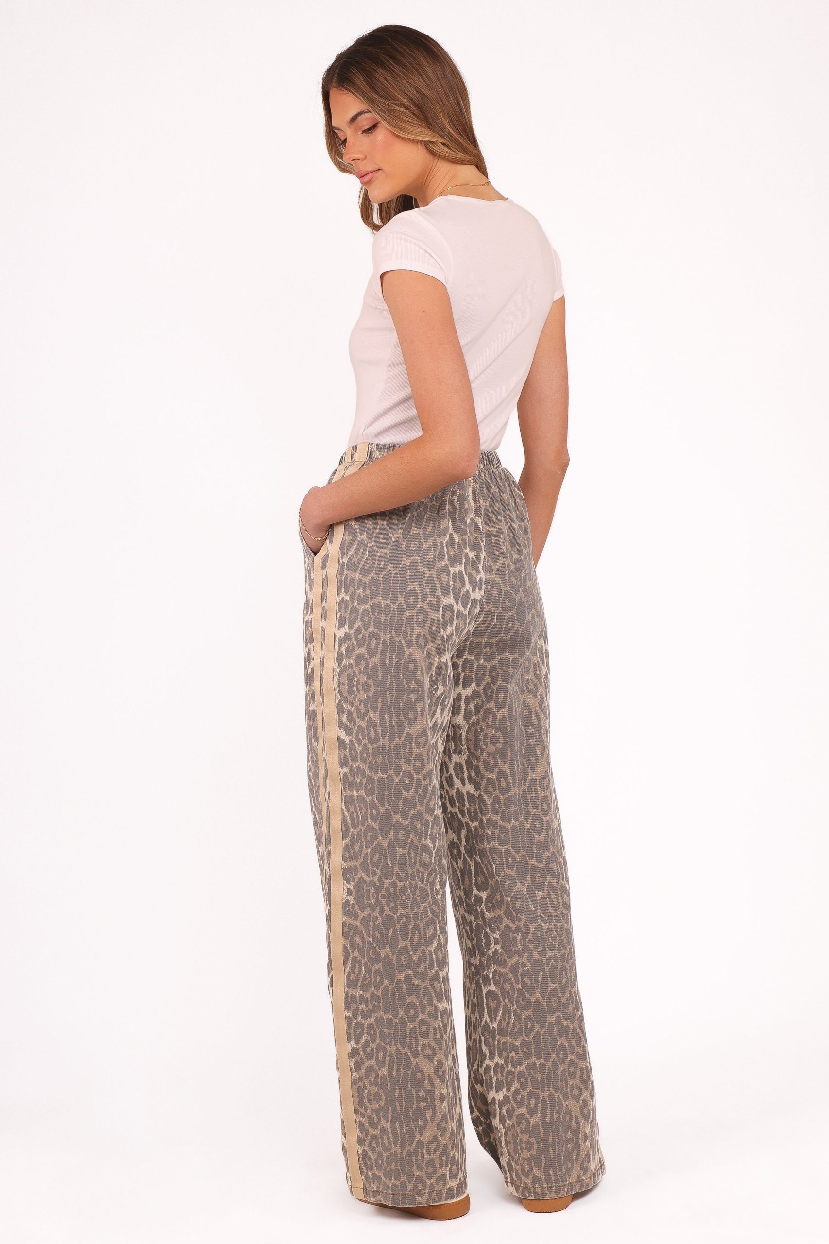 Fletcher Denim Racer Pants - Leopard - Image 5