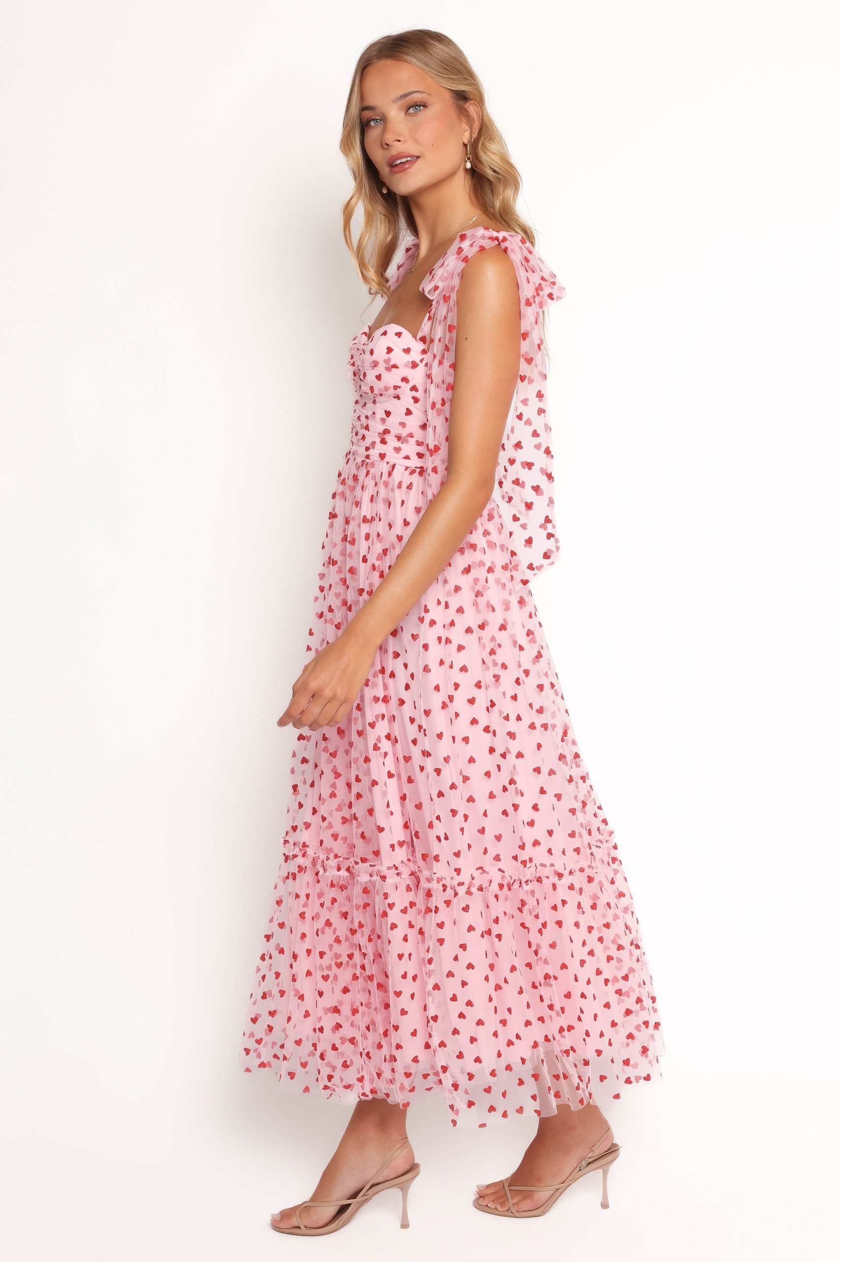 Floret Midi Dress - Red Hearts - Image 4