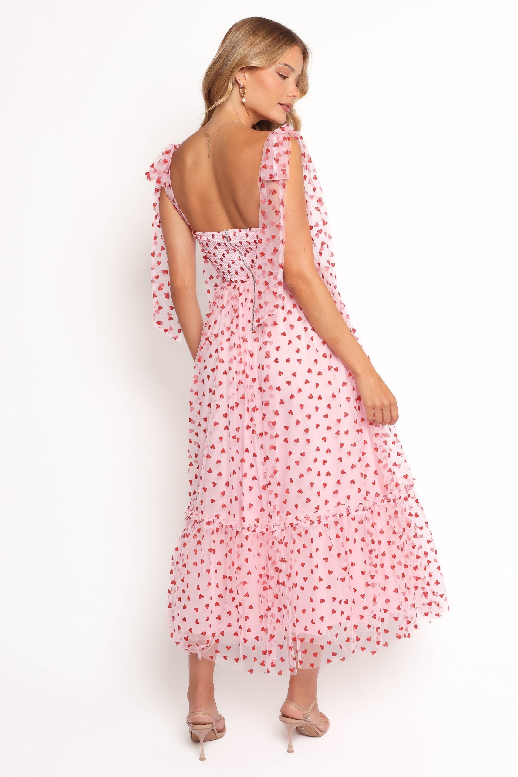 Floret Midi Dress - Red Hearts - Image 5
