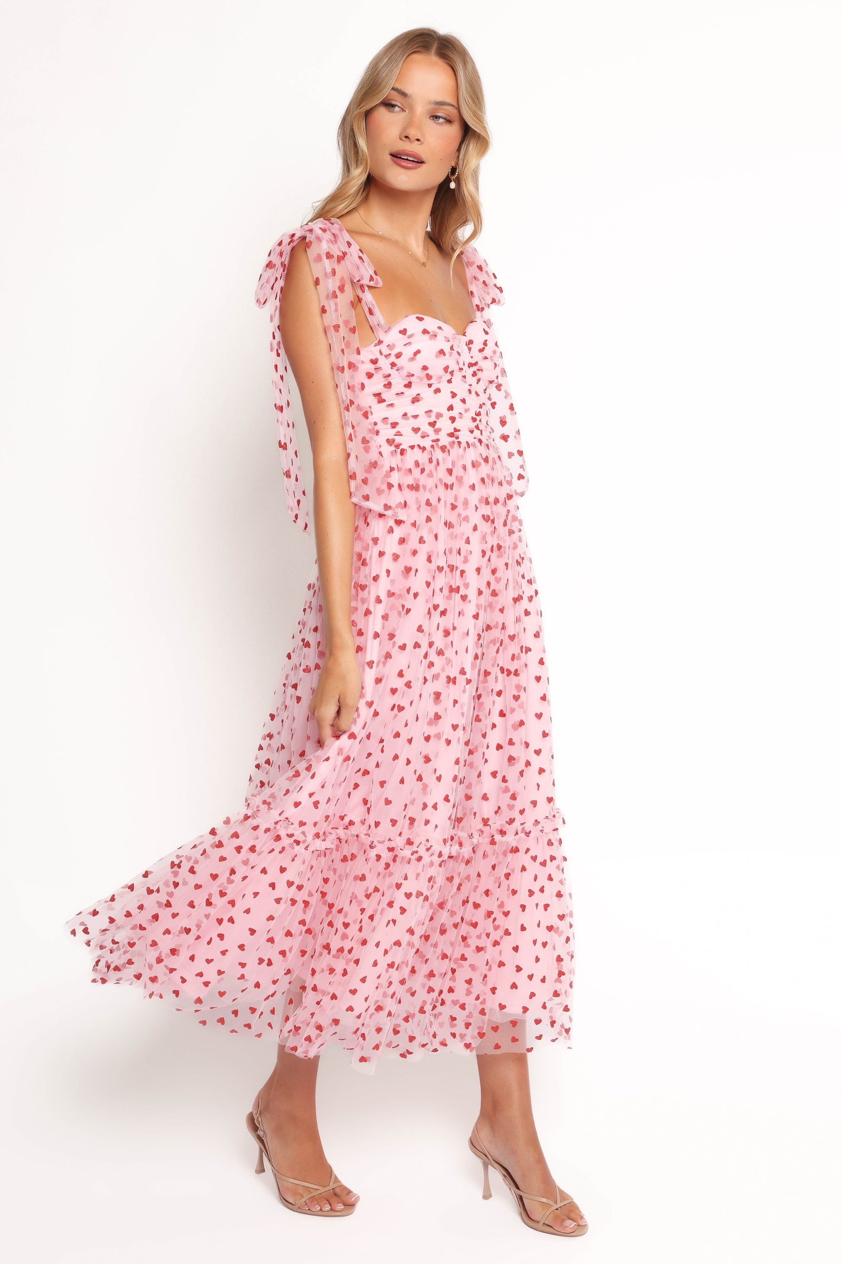 Floret Midi Dress - Red Hearts - Image 6