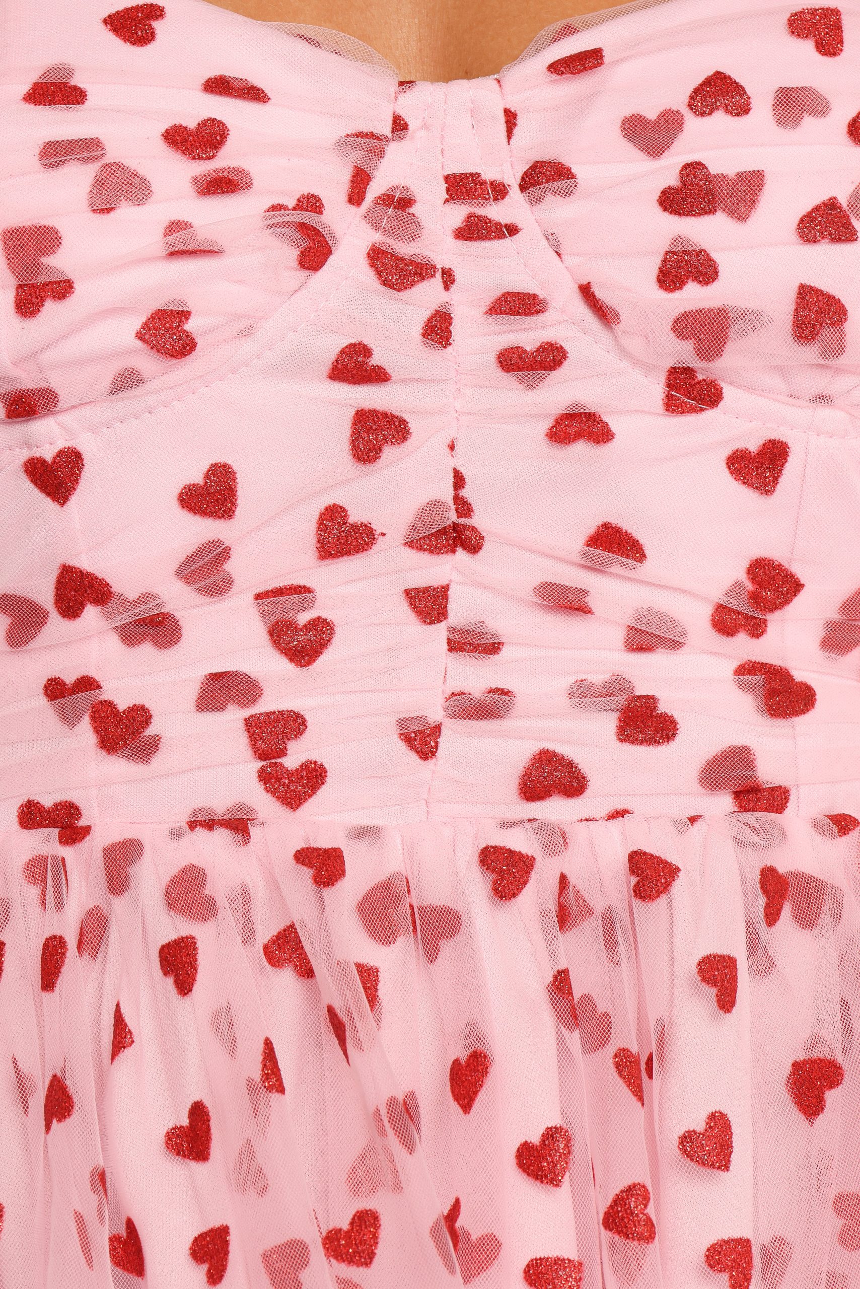 Floret Midi Dress - Red Hearts - Image 7