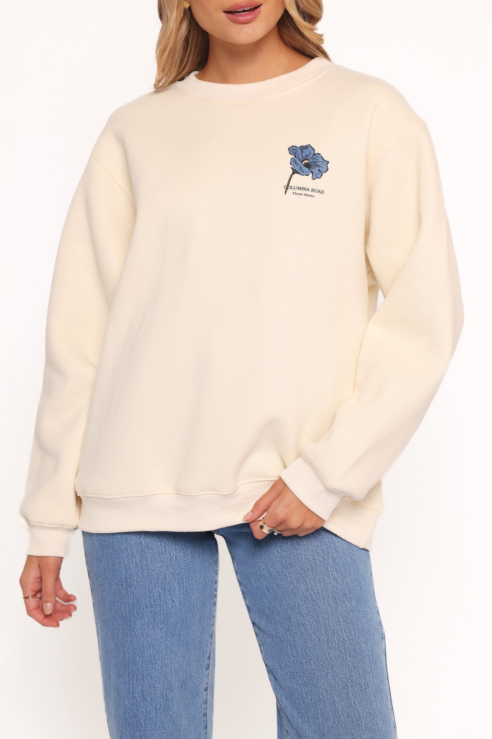 Flower Market Sweatshirt - Cream - Image 2