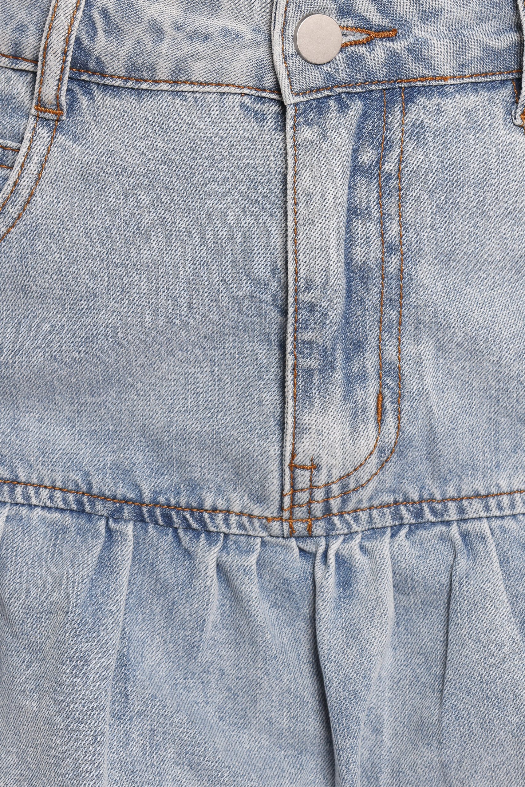 Fomi Denim Bubble Skirt - Medium Denim - Image 9