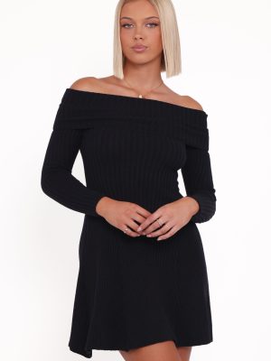 Francisco Long Sleeve Mini Dress - Black