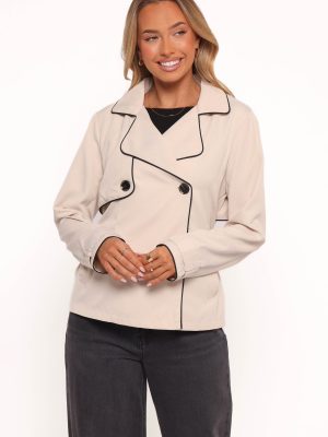 Franklin Cropped Trench - Ecru