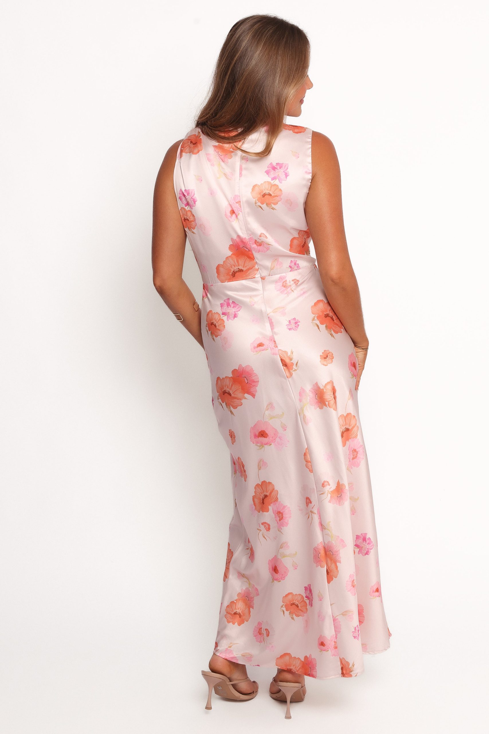 Frayla Halter Midi Dress - Pink Floral - Image 4