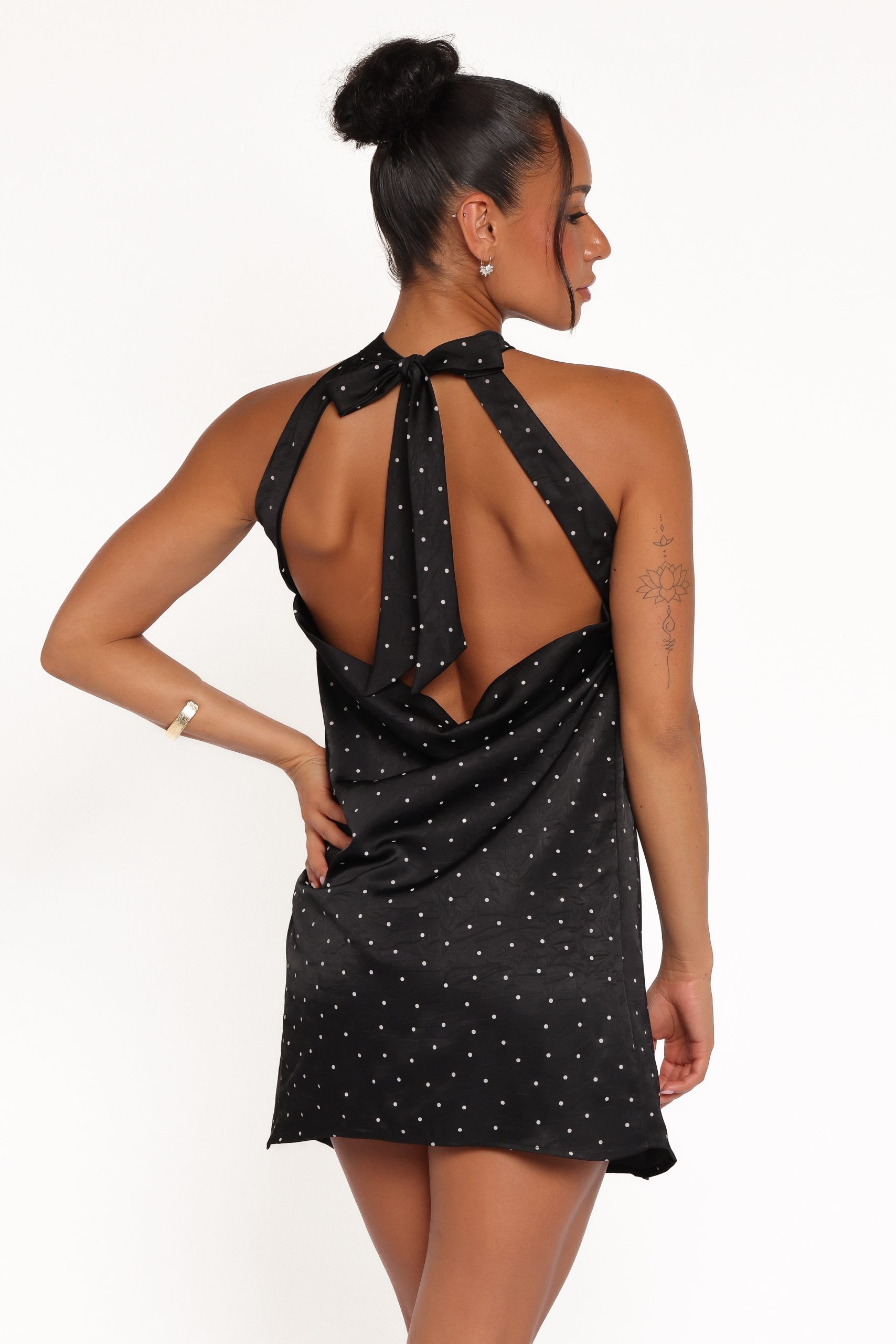 Gabrielle Mini Dress - Black Polka Dot - Image 5