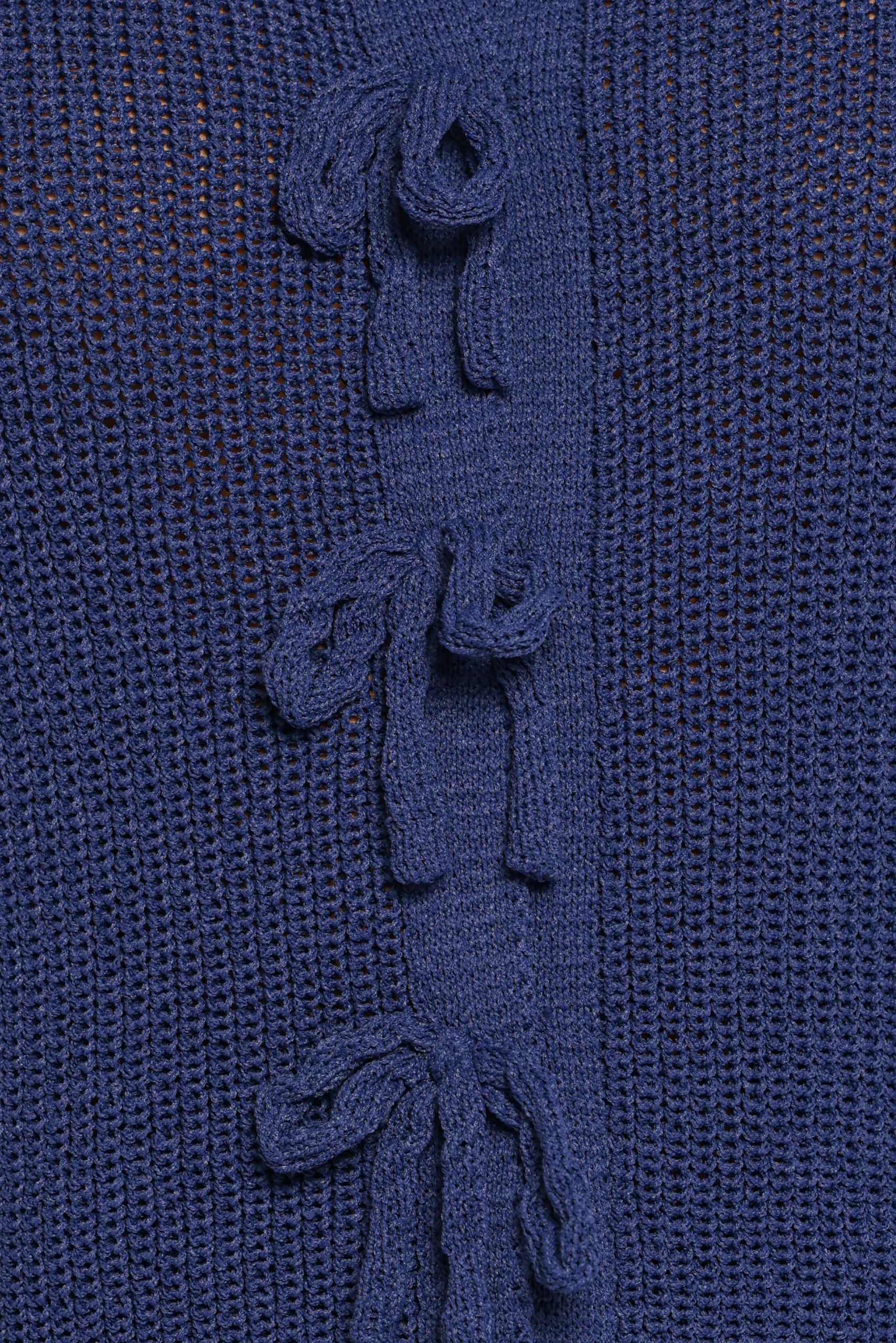 Gemma Short Sleeve Bow Cardigan - Navy - Image 7