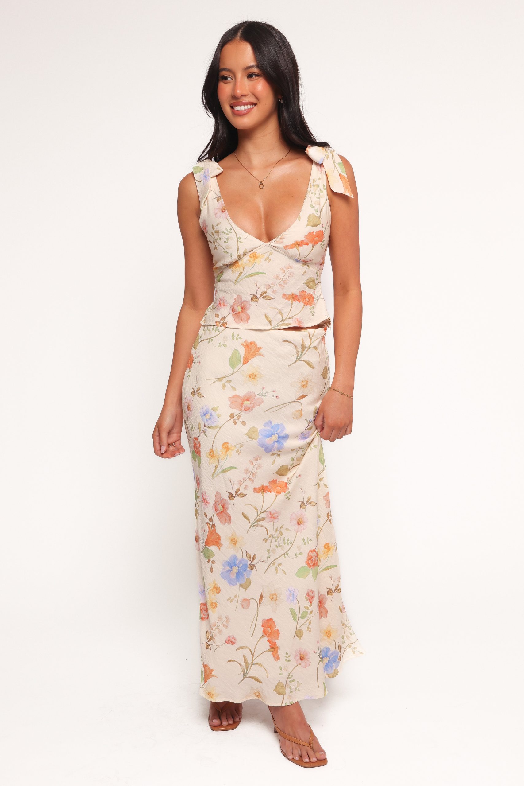 Kedra Tie Shoulder Top - Floral - Image 3