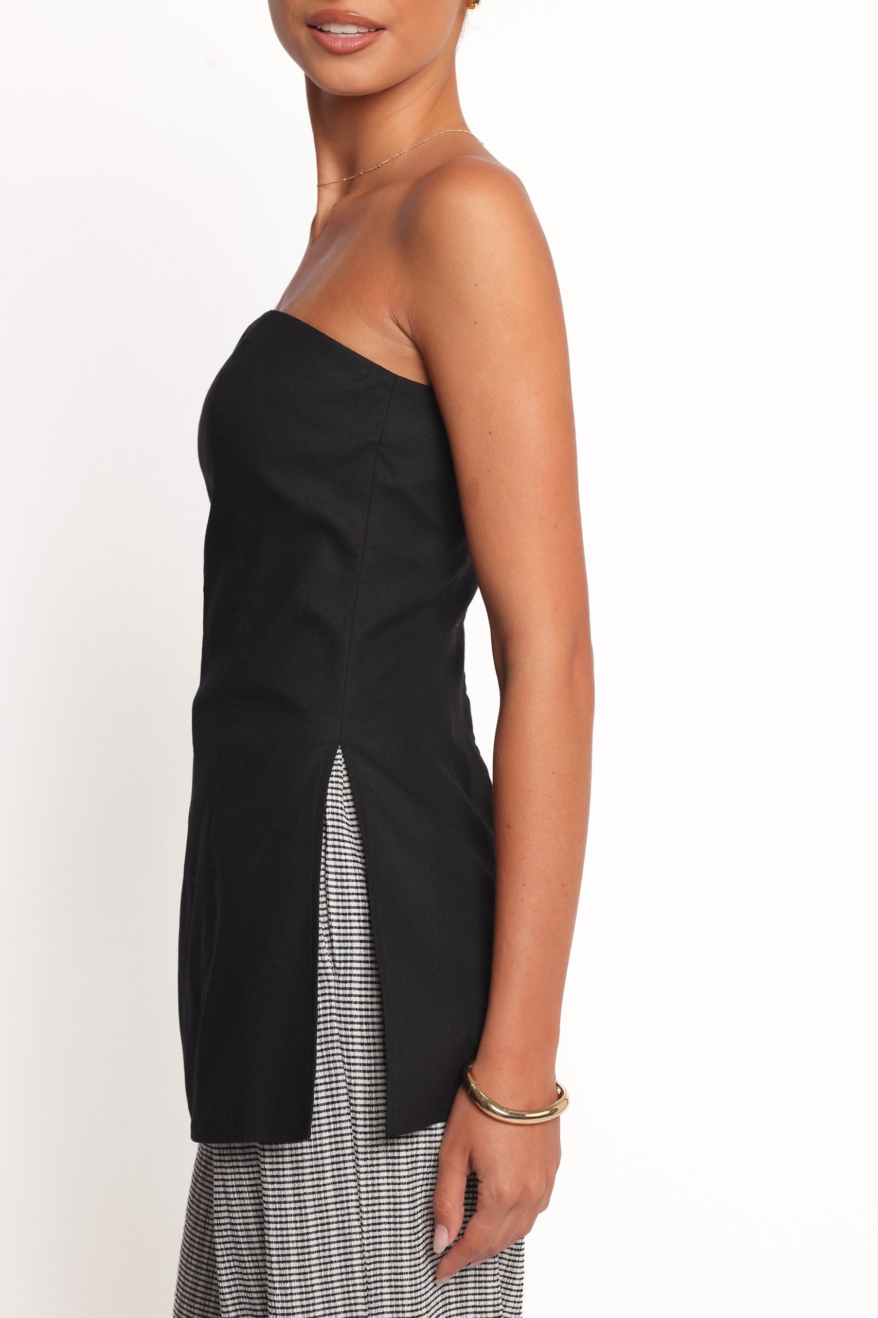 Giovana Strapless Top - Black - Image 3