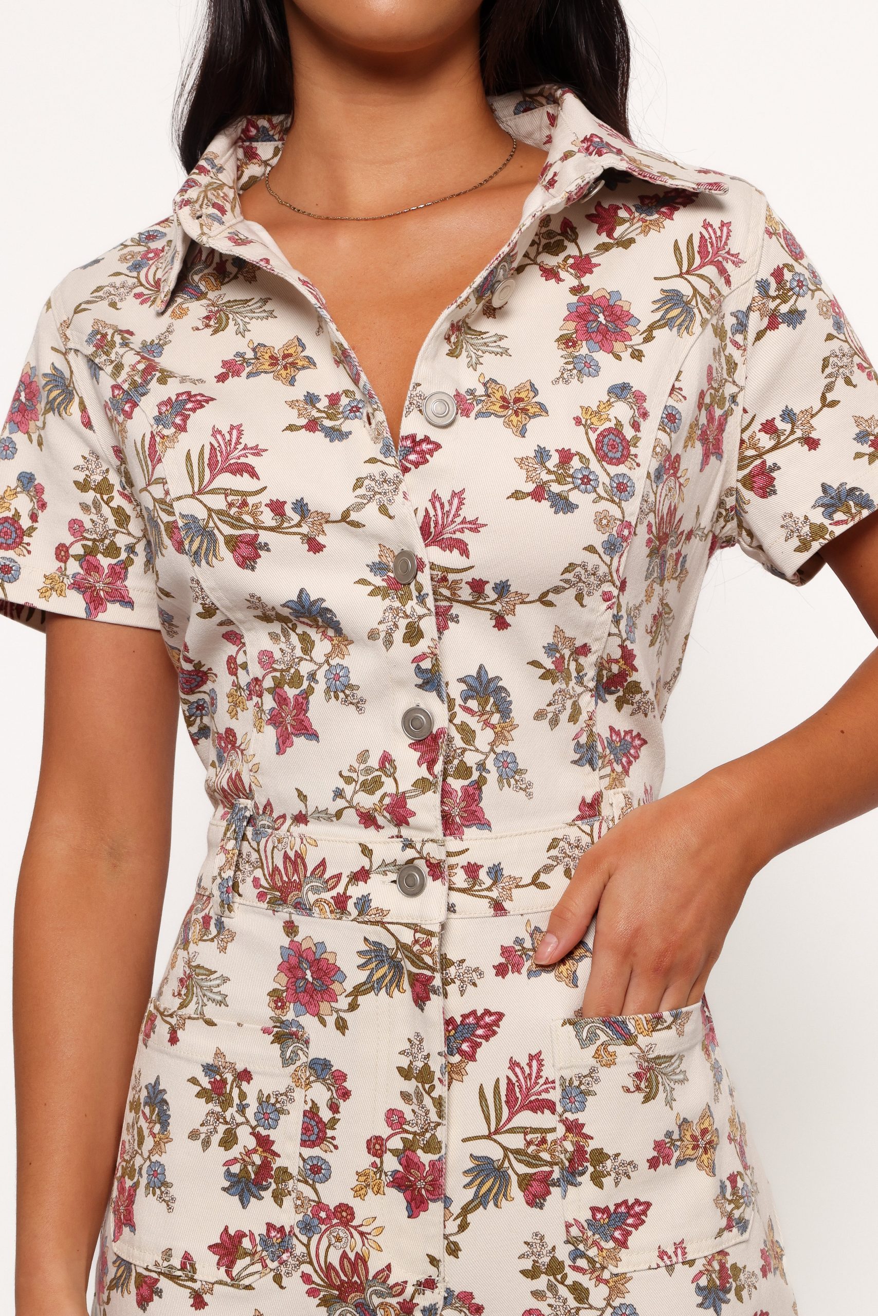 Gisel Jumpsuit - Ivory Multi - Image 2