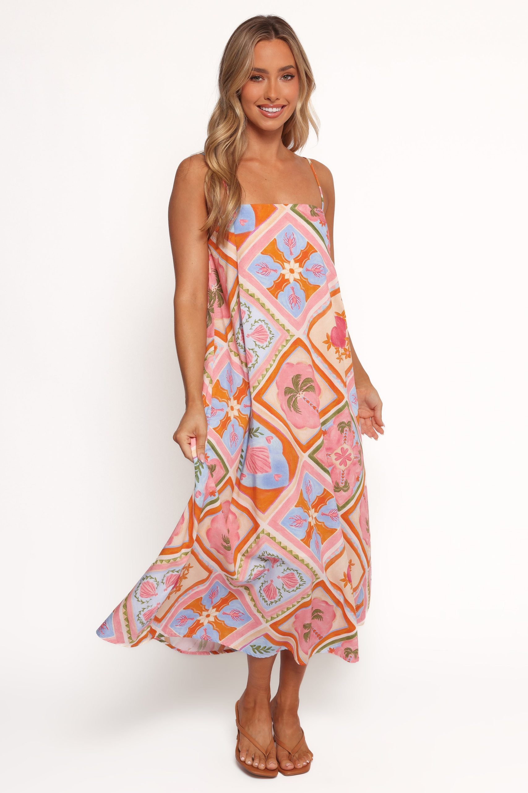Gisela Midi Dress - Multi Tile - Image 2