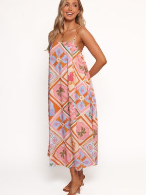 Gisela Midi Dress - Multi Tile