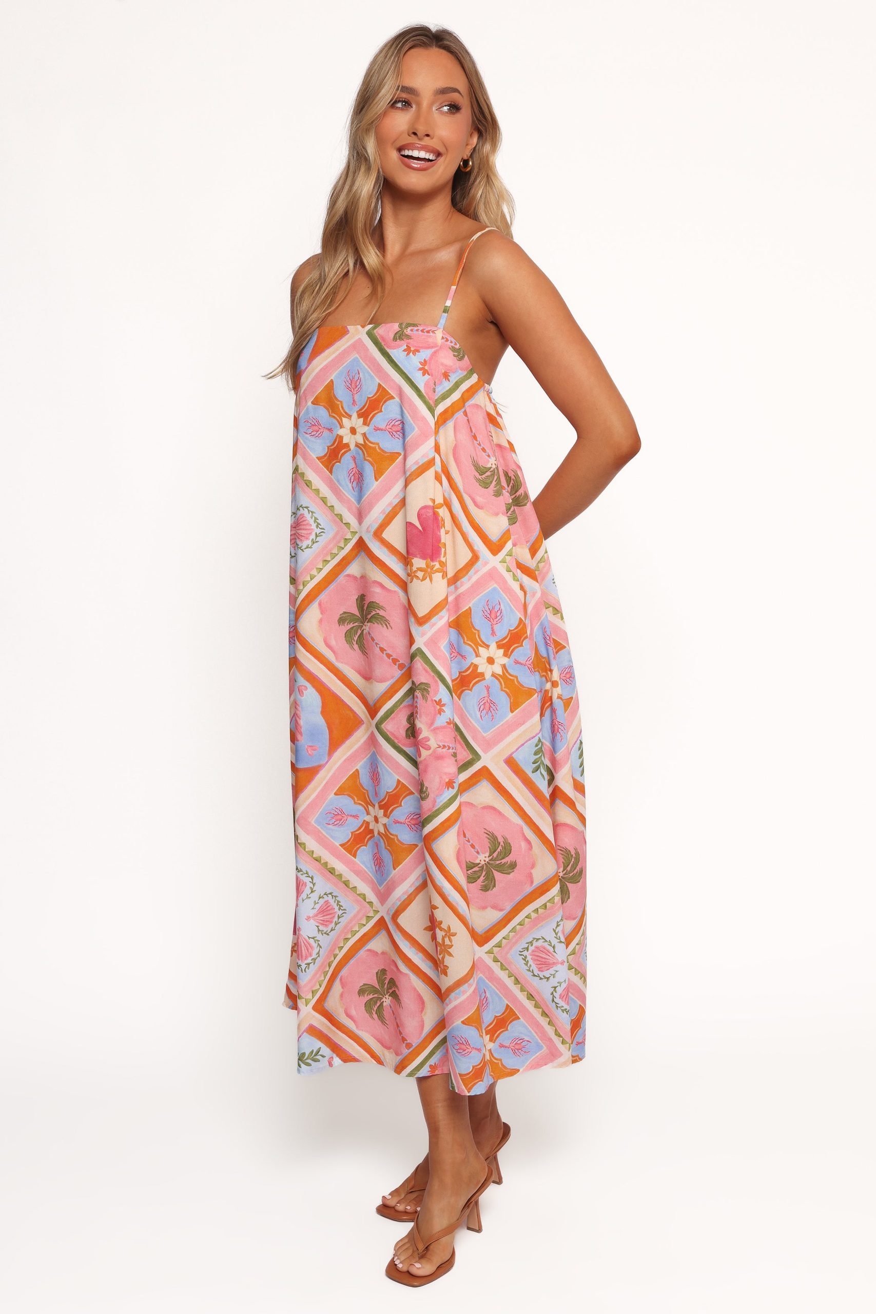 Gisela Midi Dress - Multi Tile