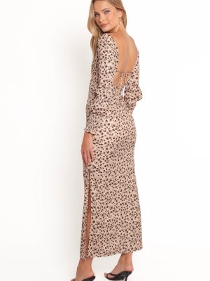 Gisella Long Sleeve Midi - Brown Floral