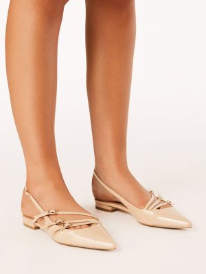 Hettie Flats - Beige Patent