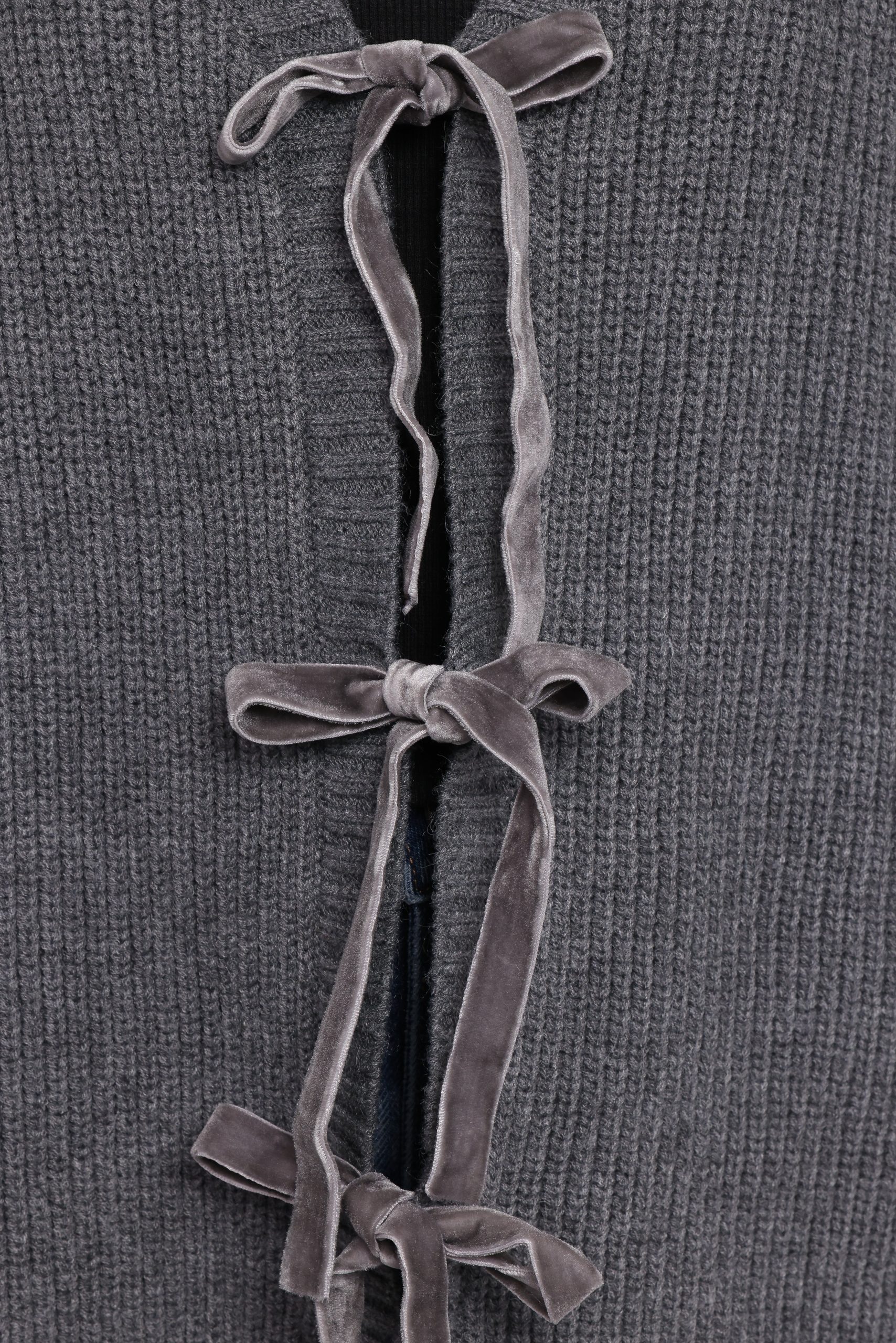 Hammond Tie Up Cardigan - Grey - Image 6