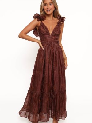 Harmony Maxi Dress - Brown Floral