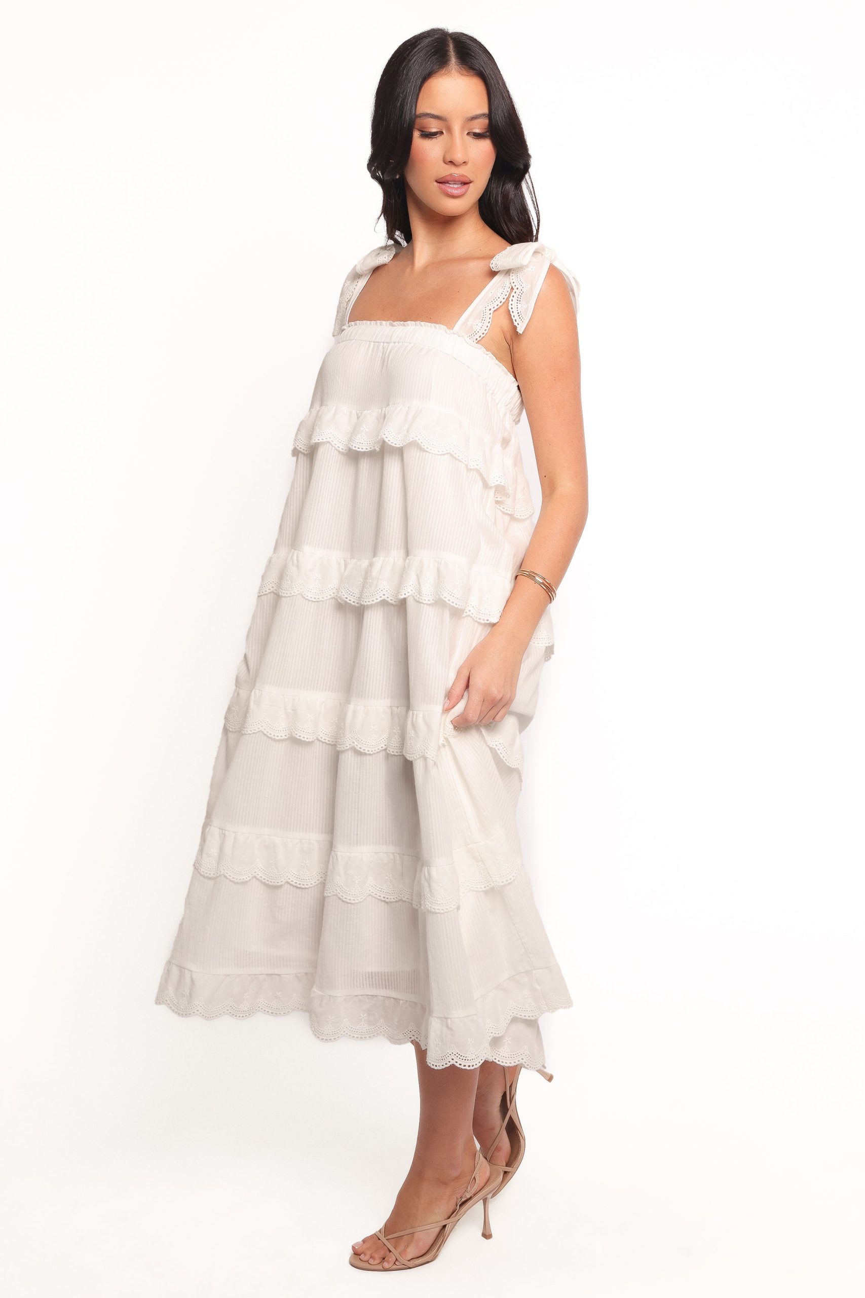 Harriette Midi Dress - White - Image 3