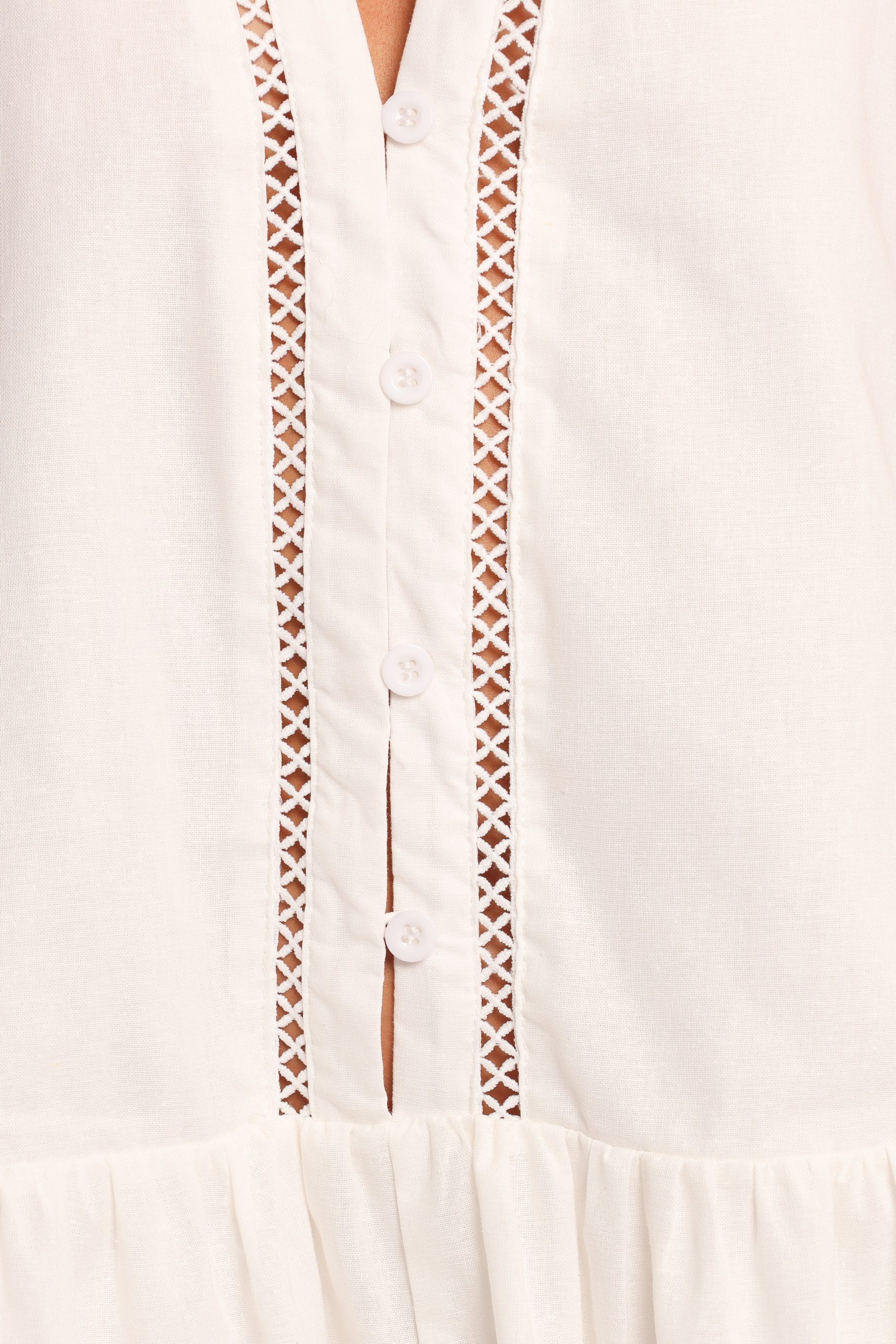 Hart Long Sleeve Mini Dress - White - Image 7