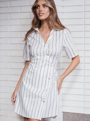 Hayes Mini Dress - Blue Stripe