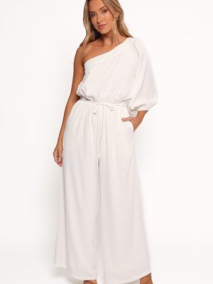 Hedda One Shoulder Jumpsuit - White