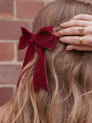 Helena Hair Bow - Red