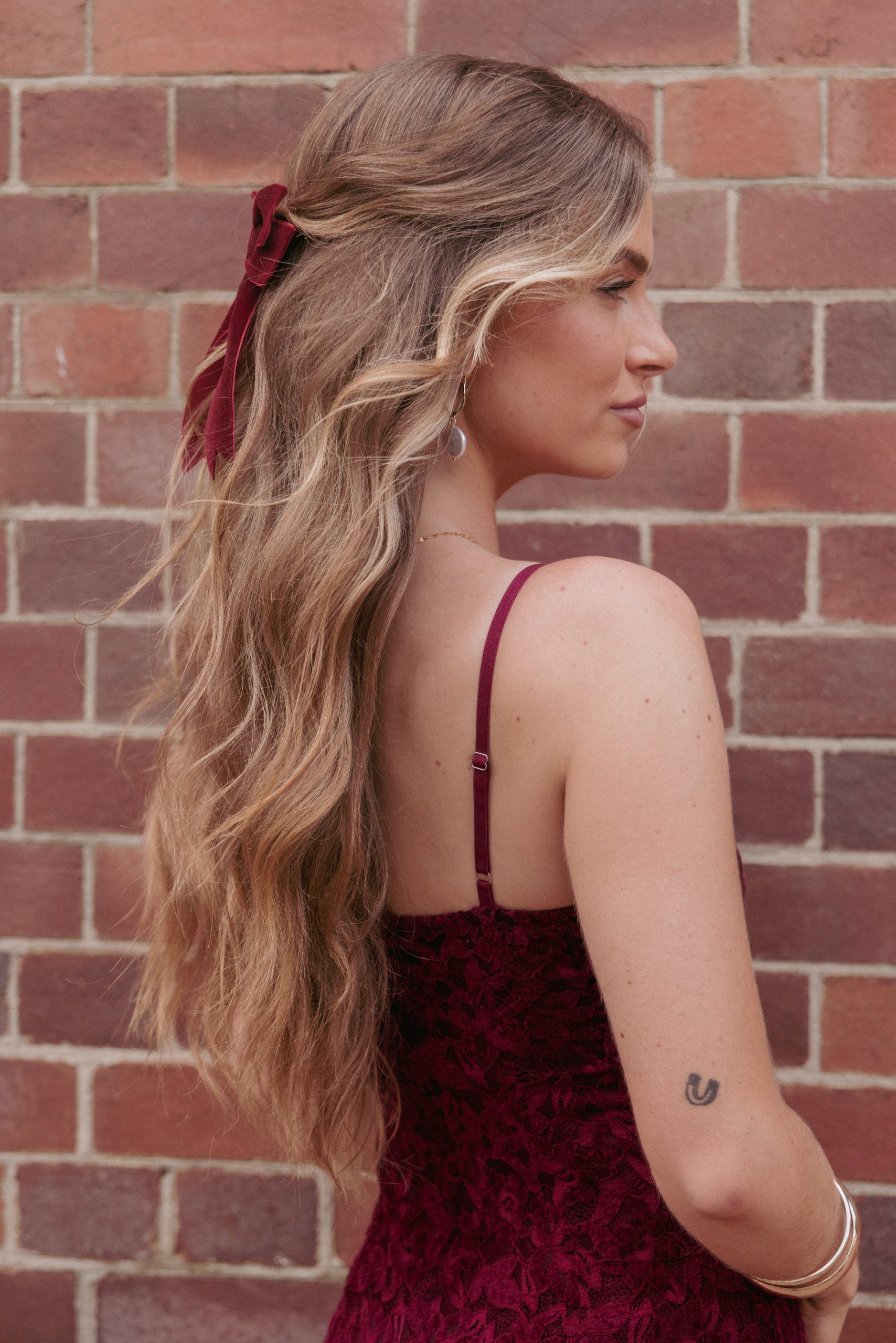 Helena Hair Bow - Red - Image 2