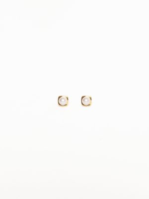 Helene Stud Earrings - Gold/Pearl