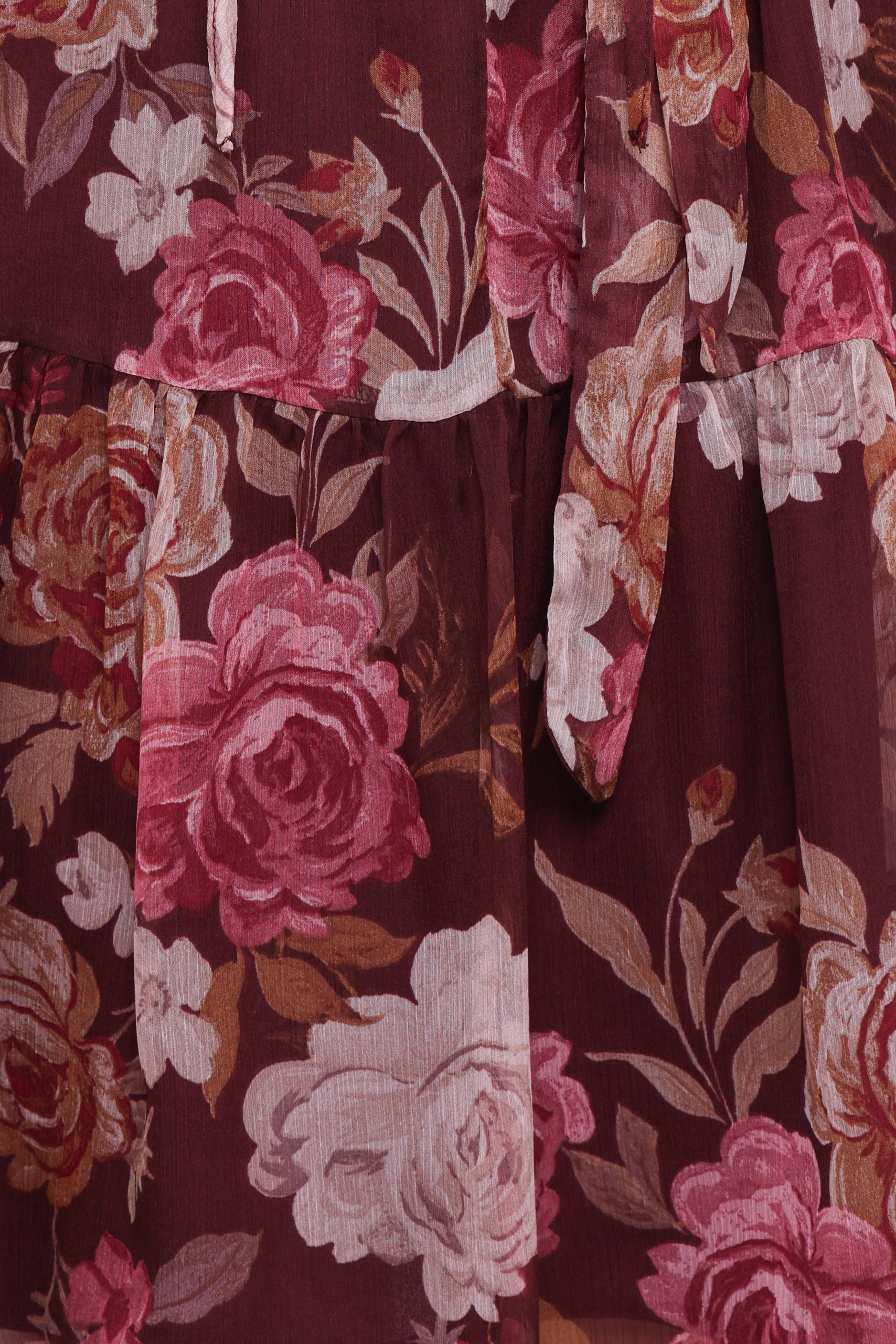 Hensely Mini Dress - Burgundy Brandy Bloom - Image 6