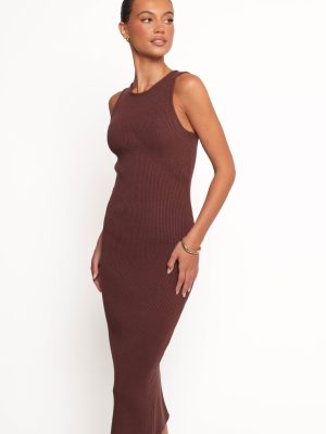 Hollis Midi Dress - Chocolate