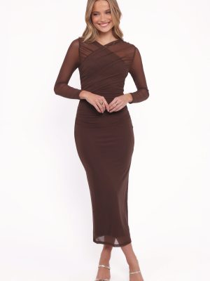 Honor Midi Dress - Chocolate