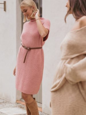 Wright Knit Mini Dress - Pink