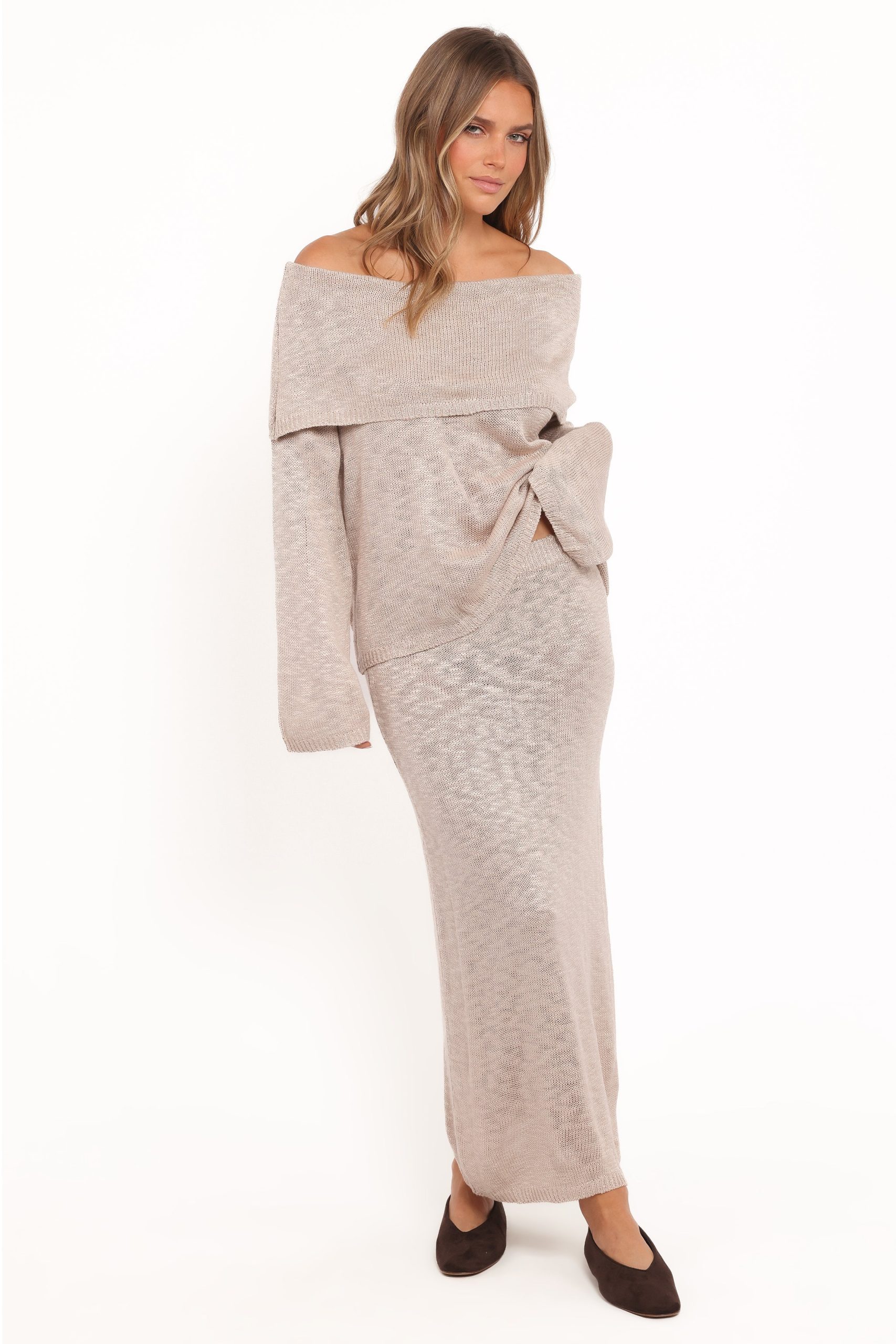 Indya Off Shoulder Top - Oatmeal - Image 5