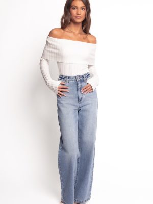 Inora Off Shoulder Knit Top - White