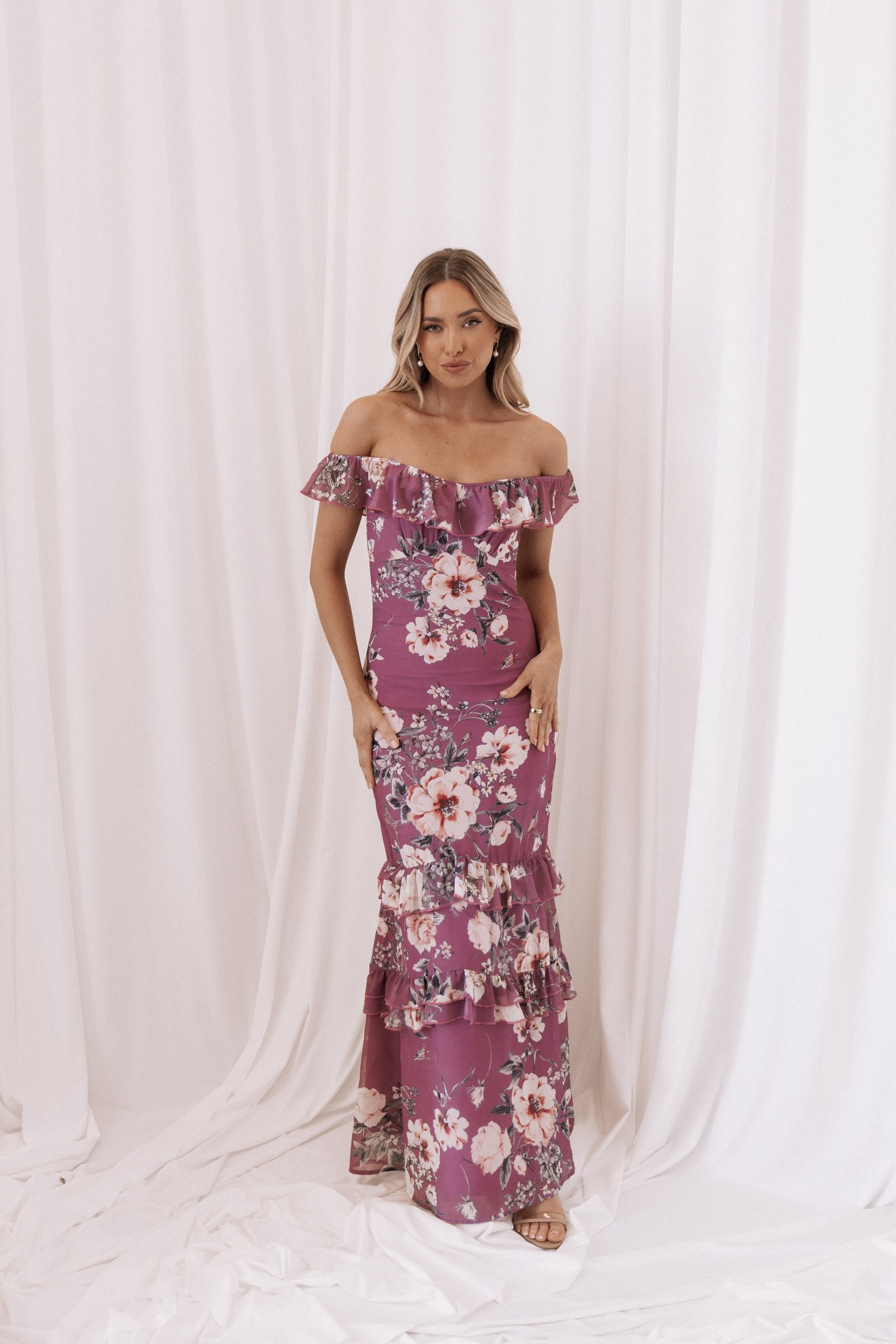 Irelynn Maxi Dress - Dark Rose Floral - Image 2