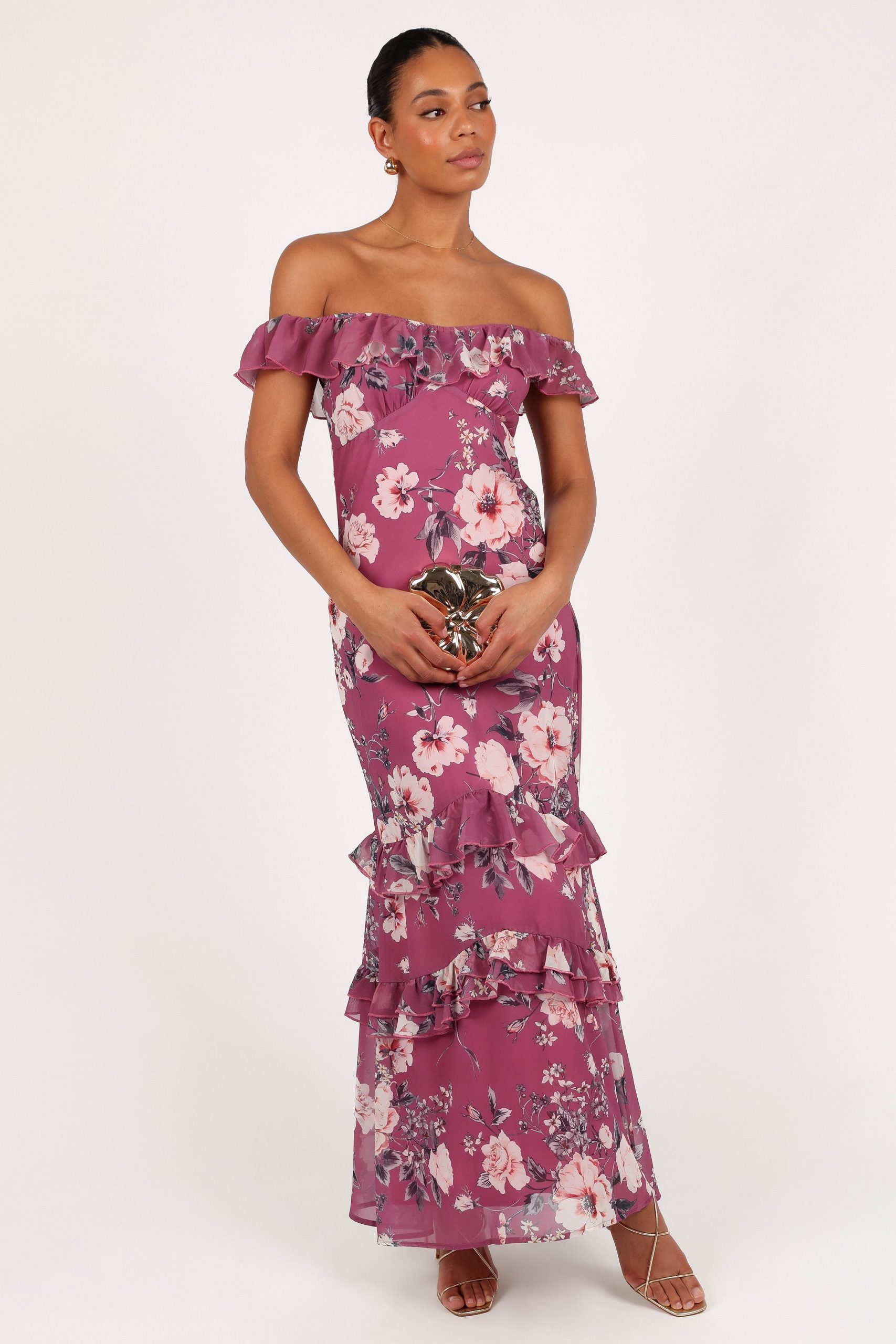 Irelynn Maxi Dress - Dark Rose Floral - Image 3