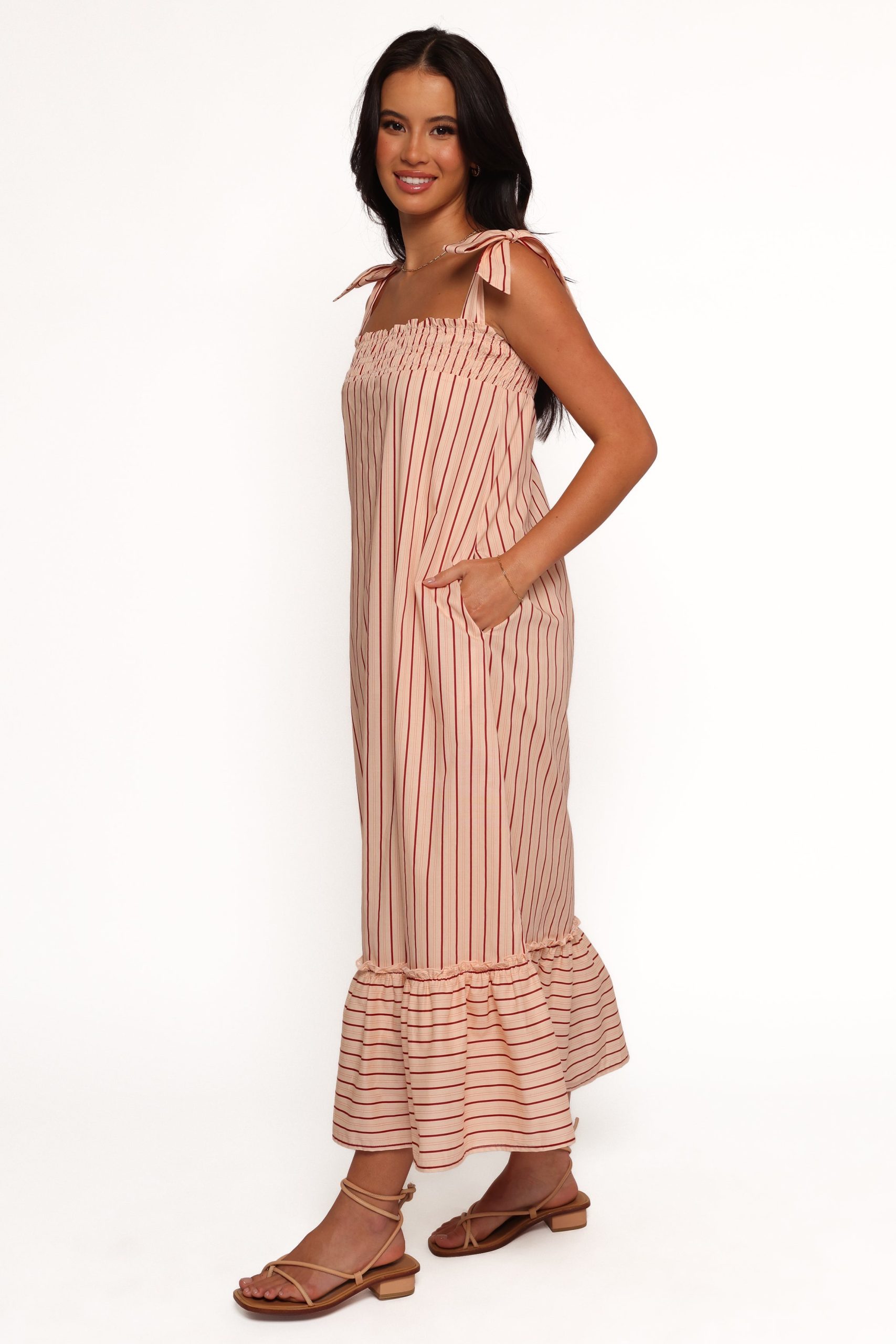 Irina Maxi Dress - Pink Stripe - Image 4