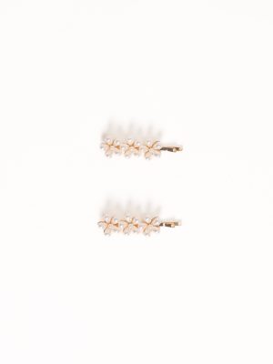 Isabella Hair Clip Set - Pearl