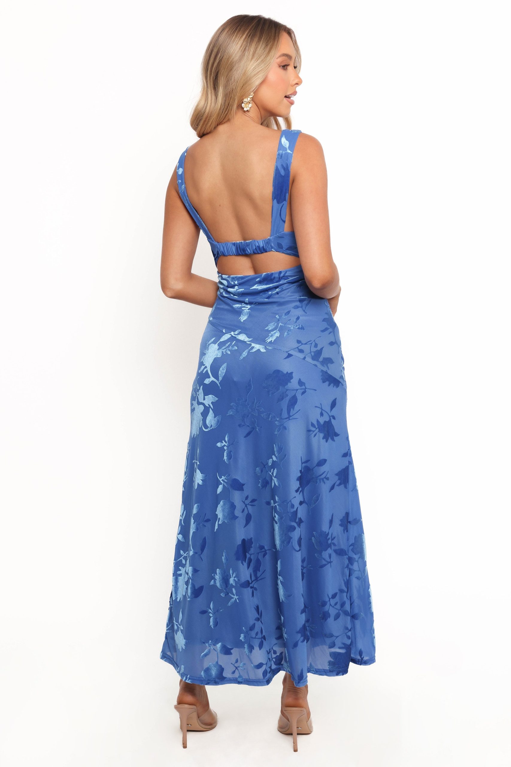 Izzy Midi Dress - Blue Floral - Image 2