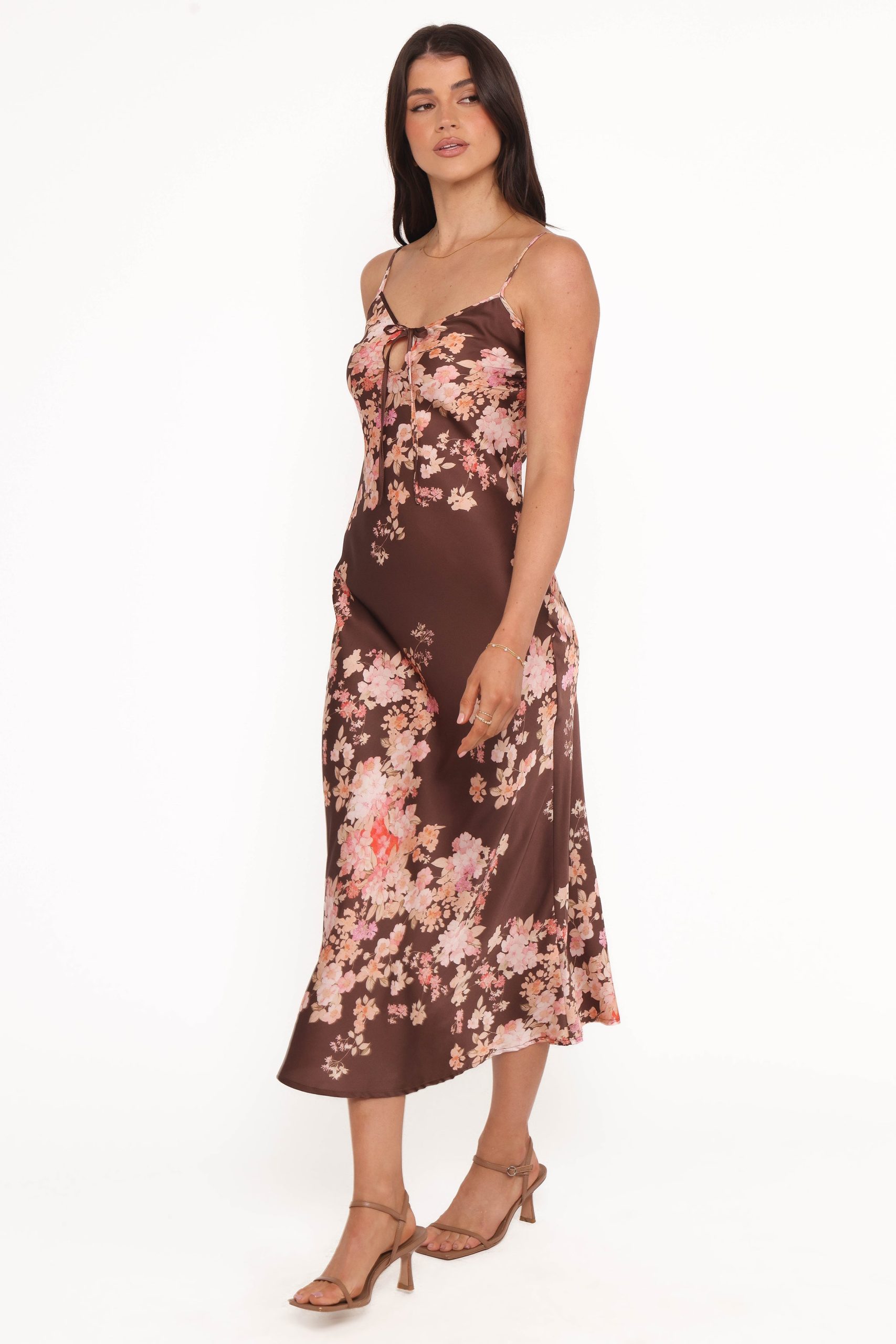 Jamila Midi Dress - Brown Floral - Image 3
