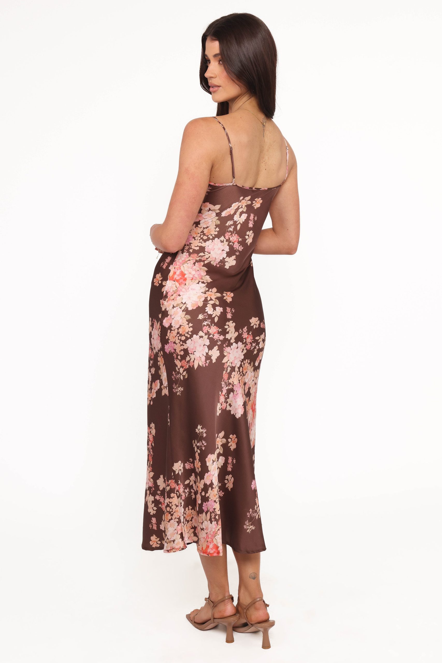Jamila Midi Dress - Brown Floral - Image 4